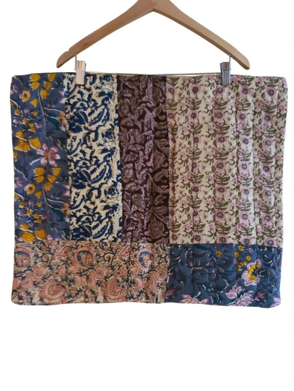 Natural Life Patchwork Floral Paisley Pillow Cover 20 X 26